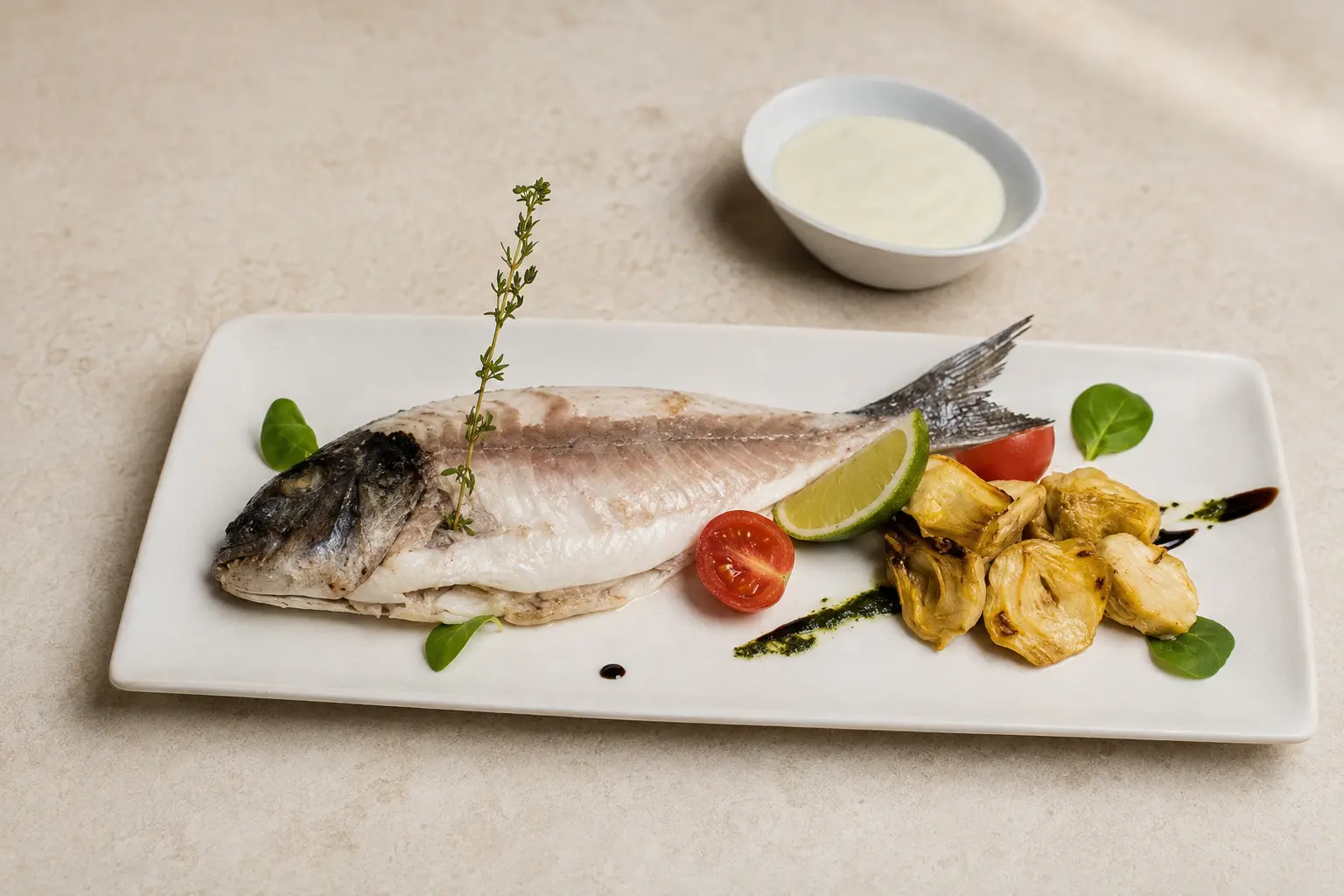 Dorade in Salzkruste