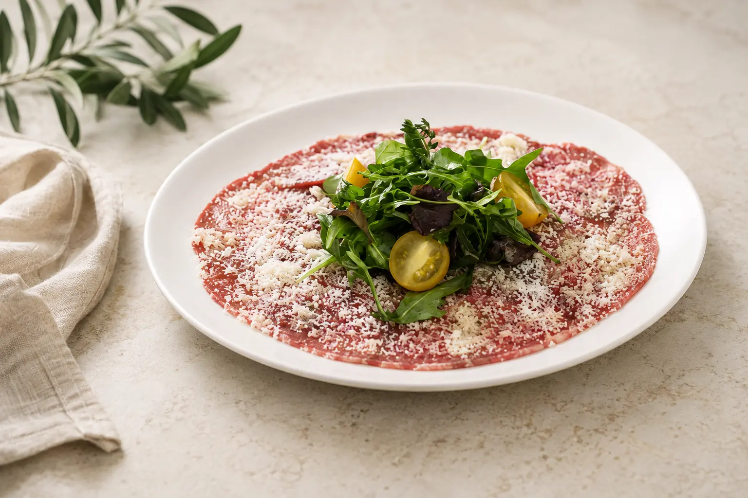 Rindercarpaccio mit Balsamicosauce