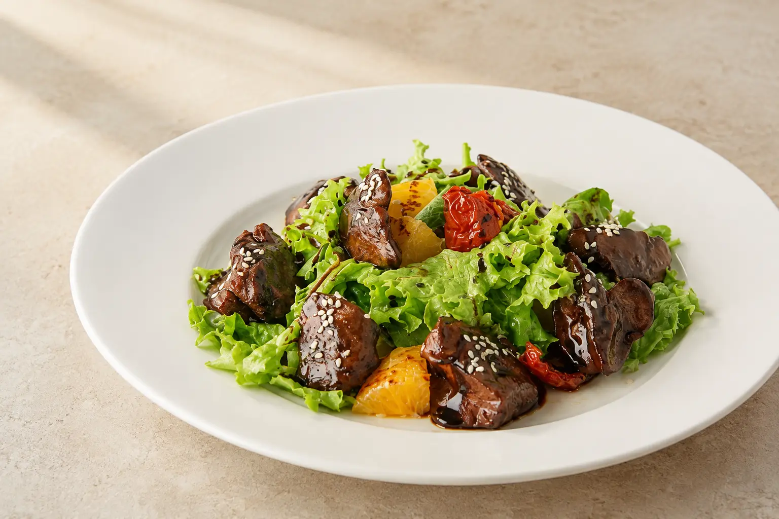 Hähnchenlebersalat
