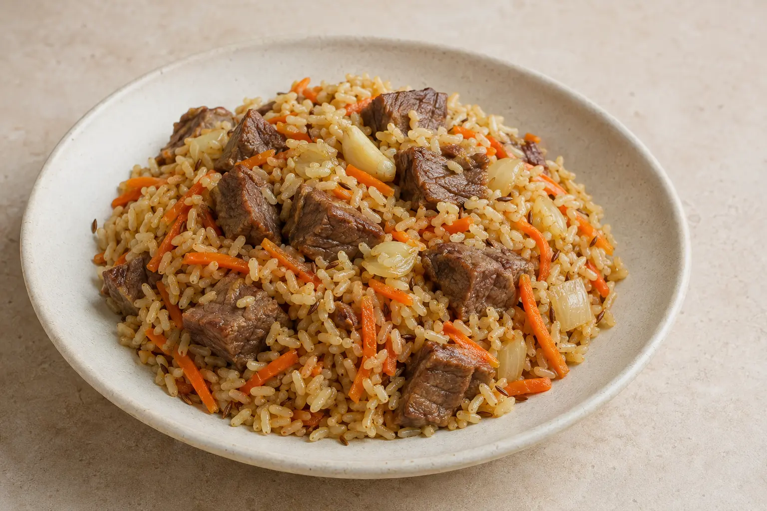Rindfleisch-Pilaw mit Naturreis