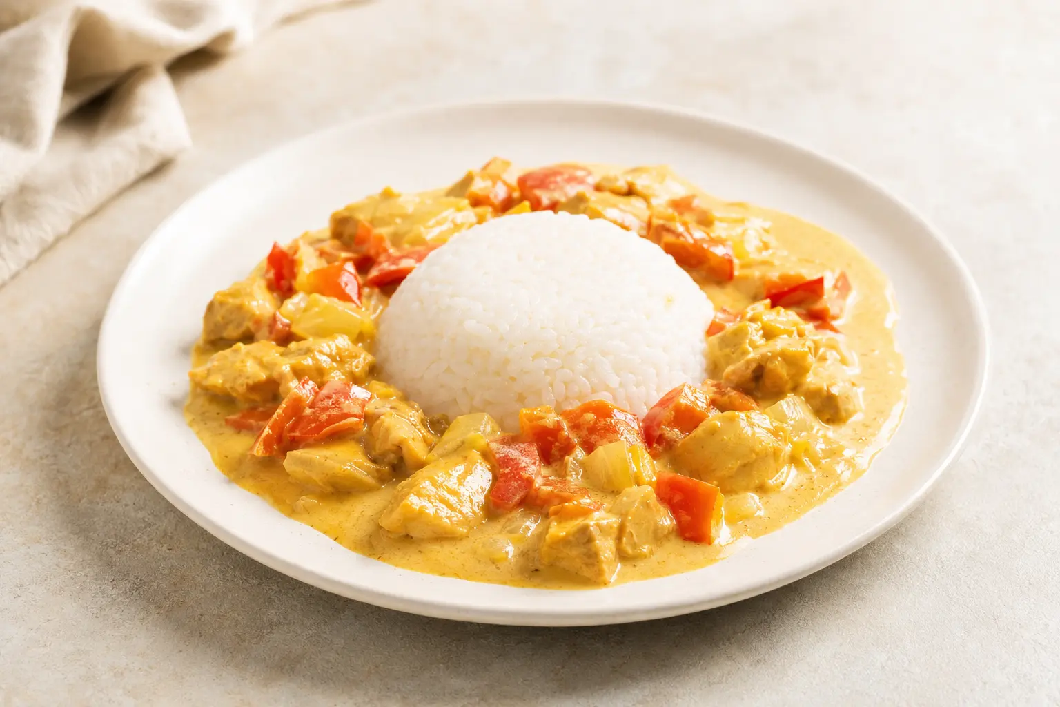 Hähnchencurry mit Reis