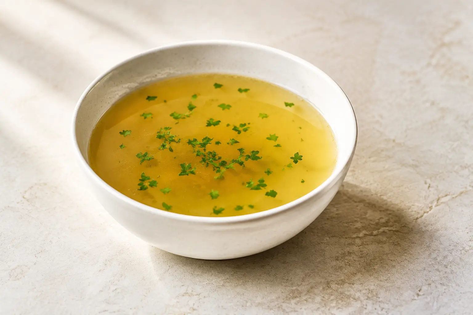 Hühnerbrühe mit Kräutern