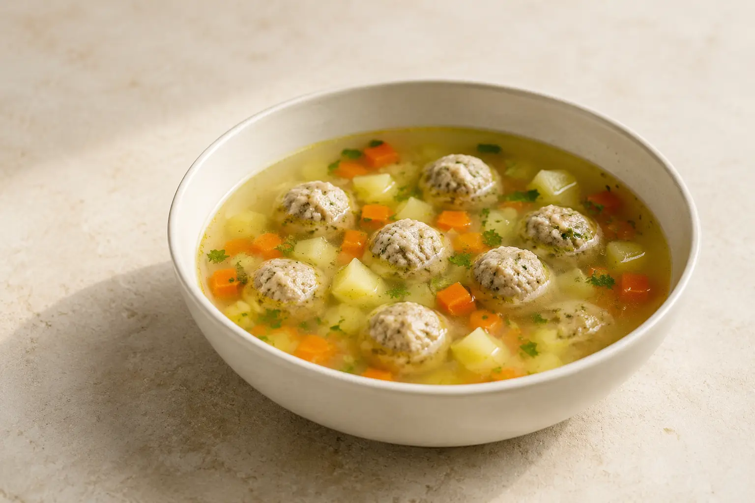 Fleischbällchensuppe
